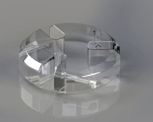 HGCY38: 3 Way  'Y' Connector for 3/8" Thick Glass